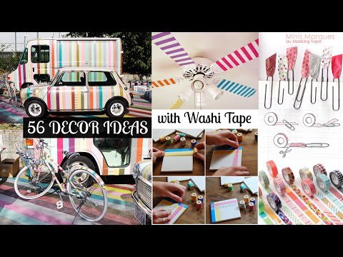 Crea un mural de pared con washi tape: Dale un toque de color y patrones a tus espacios