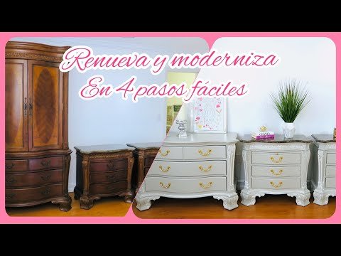 Transforma un mueble antiguo en una pieza única: Pinta una cómoda de madera en tonos blanco envejecido