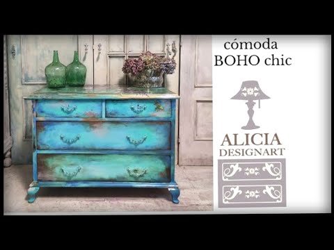 Renovación boho chic: Cómo convertir una cómoda básica en una obra de arte con tejidos étnicos y pompones coloridos