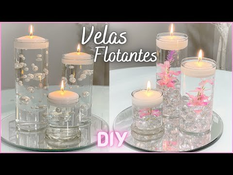 Crea un centro de mesa con velas flotantes y flores frescas: Ambienta tus reuniones con elegancia