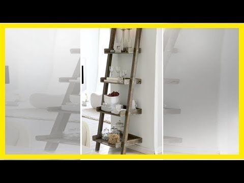 Bricolaje creativo: Transforma una vieja escalera en una estantería rústica en tonos blancos desgastados