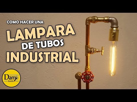 Ilumina tu espacio con un toque industrial: Construye lámparas de mesa con tuberías de fontanería en tonos metálicos y bombillas Edison