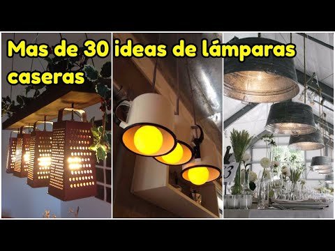 Crea lámparas colgantes con tarros de vidrio pintados en colores vintage y luces de filamento