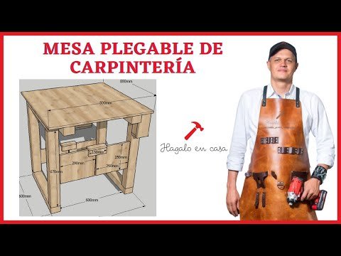 Bricolaje práctico: Construye una mesa de trabajo plegable con tableros y bisagras