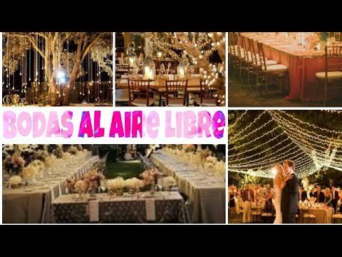 Ideas creativas para decorar bodas al aire libre con luces colgantes