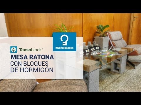 Construye una mesa de centro con bloques de hormigón y una tapa de madera: Un mueble resistente y de estilo industrial