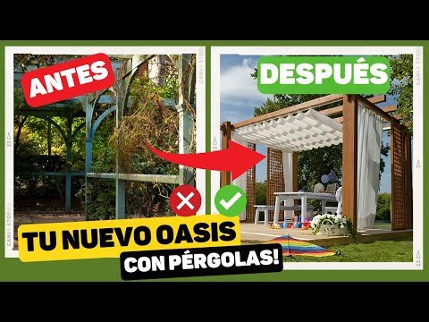 Instala una pérgola con enredaderas para crear una sombra natural: Disfruta de un oasis fresco en tu patio